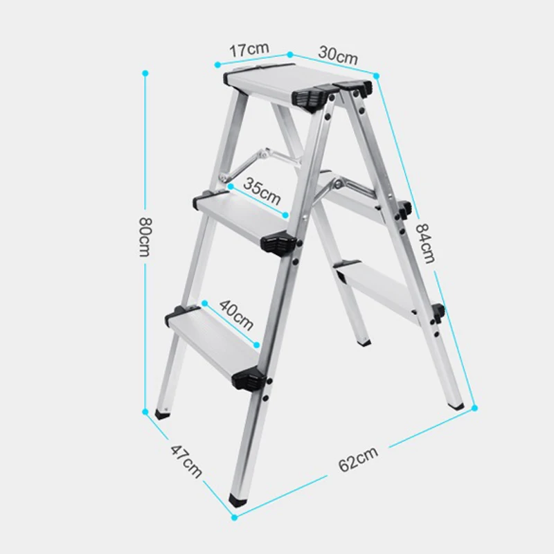 Selens Alumínio Construction Studio Step Ladder Altura 120kg 265lb 80cm Working Load Capacidade Photo Studio Fotografia Acessórios - Image 4