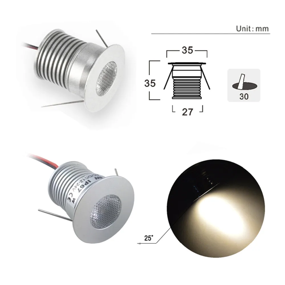 Led Spot Light 3W With Cree Chip 30mm Cutout Recessed Lighting AC100 240V and Remote Control Downlight 6pcs/set|led spot set|mini spot lightrecessed cabinet lights - AliExpress