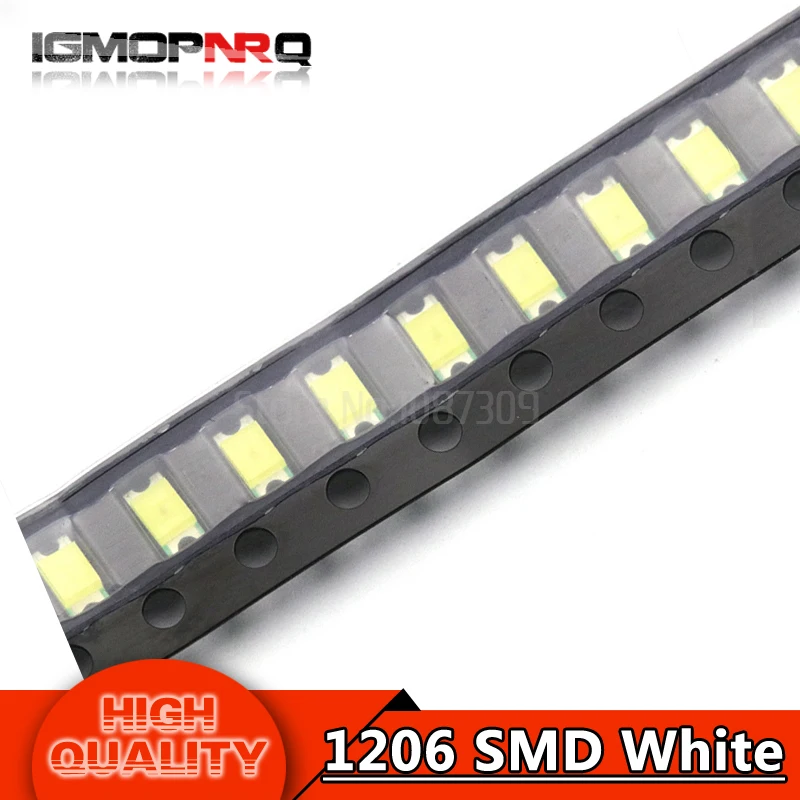 

100pcs White 1206 SMD LED diodes light 3216