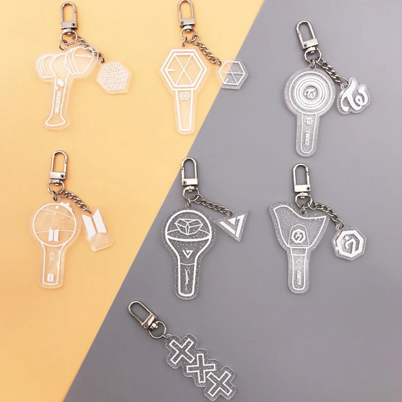 

BLACKPINK/ GOT7 / TWICE EXO Lamp Keychain KPOP Creative Hanging Keychain Crystal