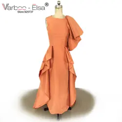 Varboo_elsa одеяние arabe пикантные с круглым вырезом желтый вечернее платье с бантом Puff Короткие sleeveprom платье 2018 Vestido De formatura