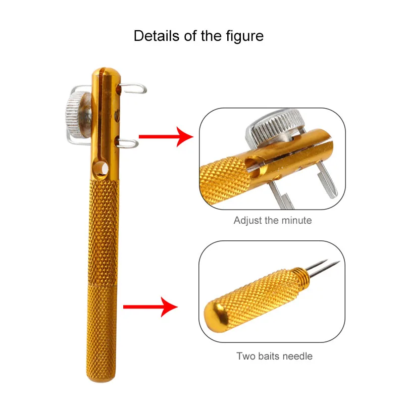 Aluminum Alloy Fishing Tackle Hook Tier Fishing Line Tying Tool with Sub-line Tie Knots Tie and Loop Tyer Fishhook Remover