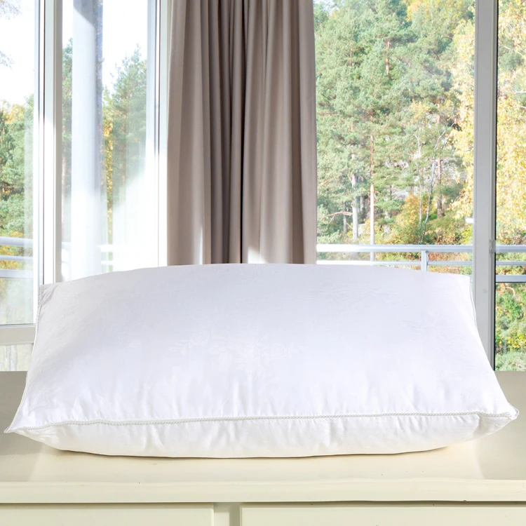 

100 Mulberry Silk Pillow Embroidered Neck Pillows 48*74cm Five-Star Hotel Silk Pillow for Sleeping Health