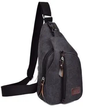Модная сумка для человека Повседневное Сумка груди Холст Crossbody Back Pack Для мужчин мужская Сумка многофункциональная сумка - Цвет: Черный