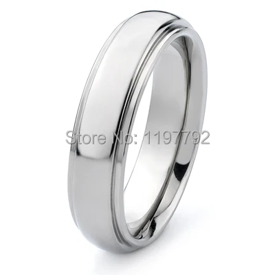6mm USA size 4.5 to 15 comfort fit custom ladies and mens titanium steel rings wedding band