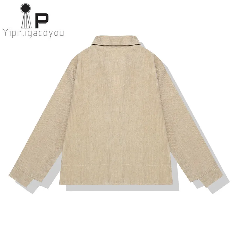 Vintage Corduroy Jacket Women Baseball Jacket 2018 Autumn Big size Harajuku Outerwear Womens Basic Coat Pink Black Ladies Coats