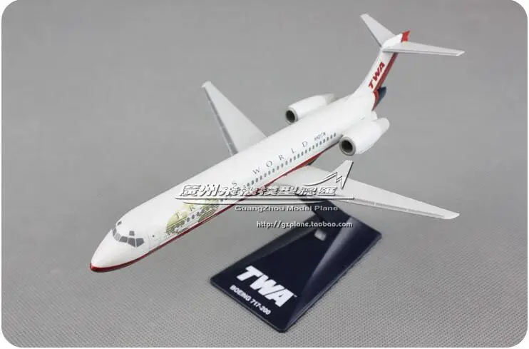 19 см пластиковые воздушные американские авиалинии модель самолета B717-200 TWA Airline модель самолета W Стенд самолет подарок