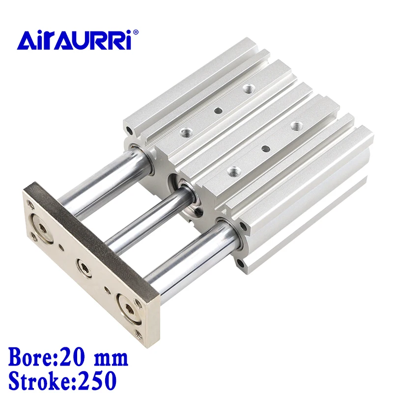 

MGPM MGPL Bore 20mm stroke 250mm compact Guide Slide bearing Cylinder and ball bushing MGP Guide rod thin SMC type