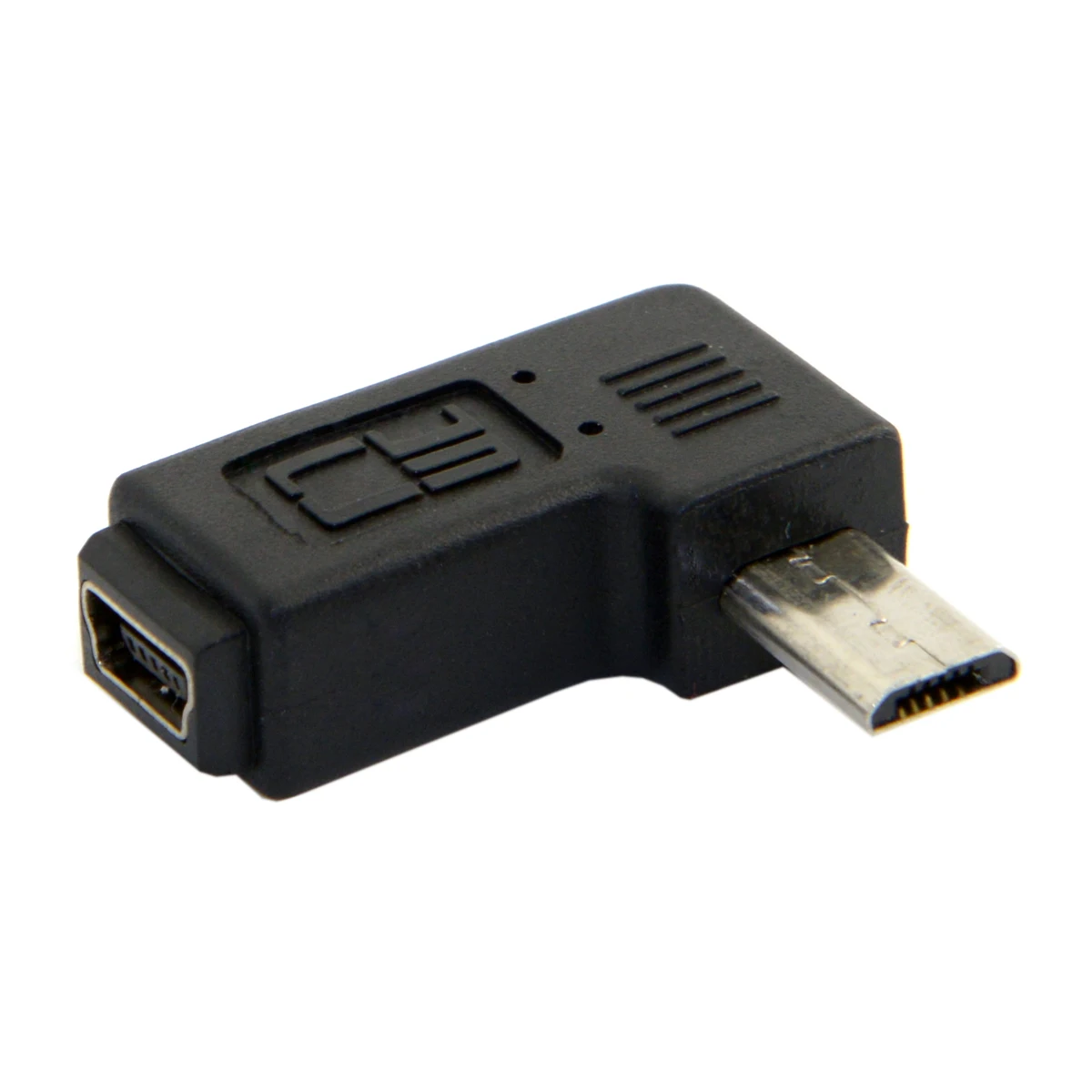 

CYDZ 90 Degree Left Angled Mini USB Female to Micro USB Male Data Sync Power Adapter
