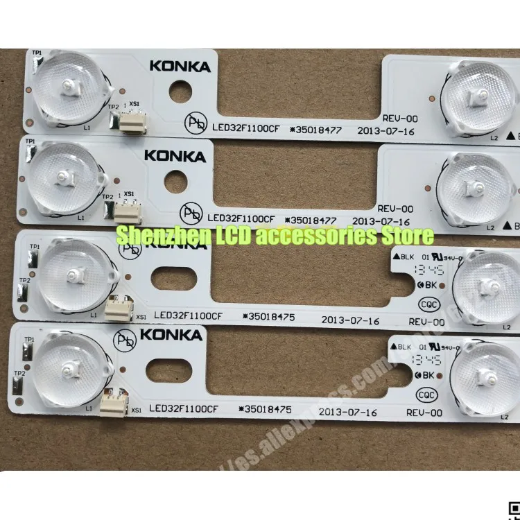 4 шт./лот для Konka led32f1100cf LED32F1160CF ЖК-подсветка бар 35018476 35018478 2 шт = 3 фары и 2 шт = 4 лампы