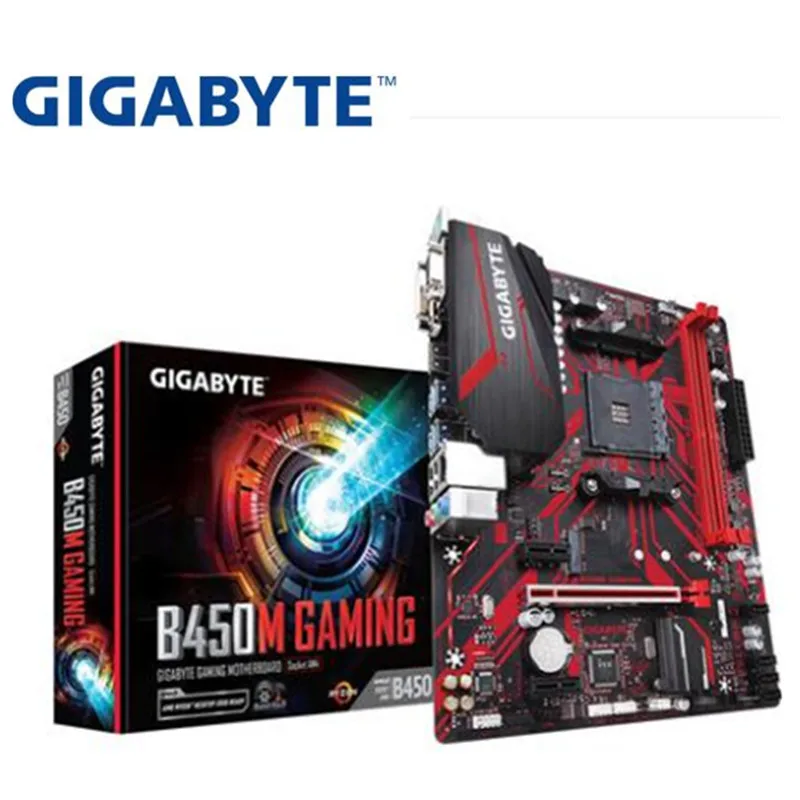 Для Gigabyte GA-B450M-GAMING оригинальная новая системная плата AMD Socket LGA 1151 DDR4 USB3.0 SATA3.0 VGA+ DVI+ HDMI