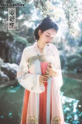 Китайские танцевальные костюмы новый костюм hanfu костюмы Костюм Традиционный танец китайский для женщин hanfu платья для 2019