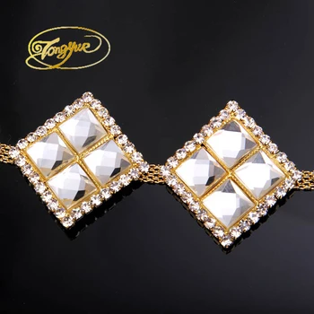 

3.2*3.3cm Big Sewing Crystal AB Rhinestones Applique Sew On Flatback Crystal Stones DIY Crafts