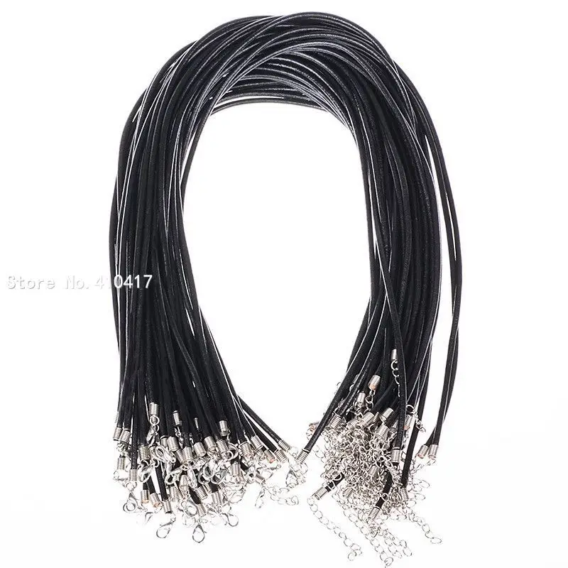 10pcs 3mm 12 30inches Real Leather Necklace Cord W Lobster Clasp Black Color DIY Jewelry Accessories|jewelry sterling|accessories ipadaccessories bmw - AliExpress
