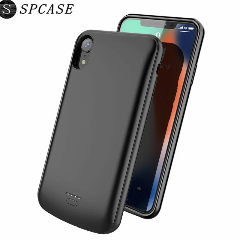 Koop SPCASE 5000 mah Draagbare Batterij Oplader Voor iphone Xs Max Xs Xr Power Bank Terug Klem Opladen Cover Voor iPhone X 5 s