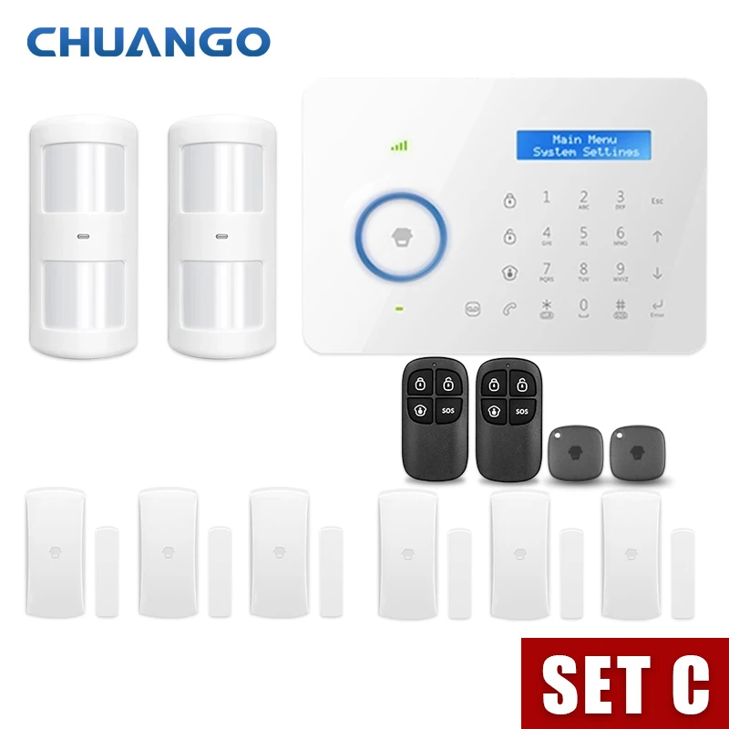 Robo Chuango B11 inalámbrico GSM seguridad sensor de puerta de casa sistemas de alarma 315 mhz