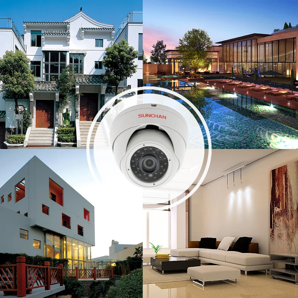 SUNCHAN AHD 1/3 CMOS 3 6 мм 1500TVL CCTV купольную Высокое Разрешение 960 P безопасности купола