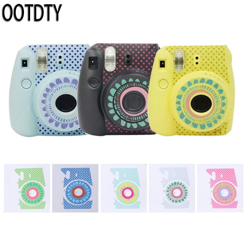 

OOTDTY Instax Mini 8/9 Sunflower Stickers Protection For Fujifilm Polaroid Camera