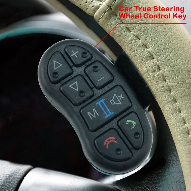 

New Refit Car Universal Steering Wheel Control Key Button For Android DVD/GPS Navigation Player Bluetooth Phone 8 Mute Key#92013