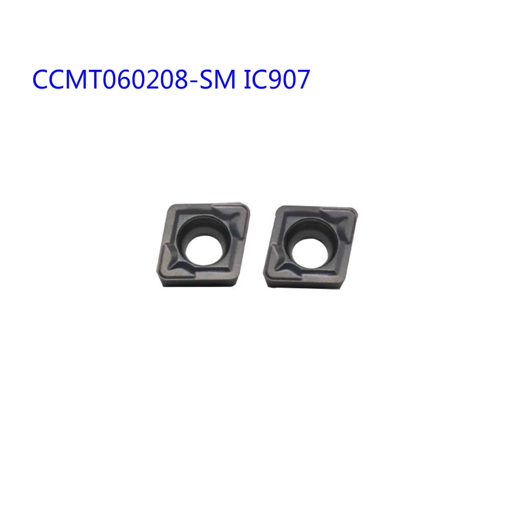 

10PCS Iscar CCMT060208-SM IC907 high quality blade stainless steel knife Blade turning tool Hard stone CNC