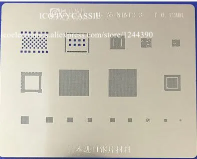 

For iPad 5 mini 2 3 BGA Stencil CPU Wifi Nand flash IC BGA Direct Heating Template 0.12mm Thickness