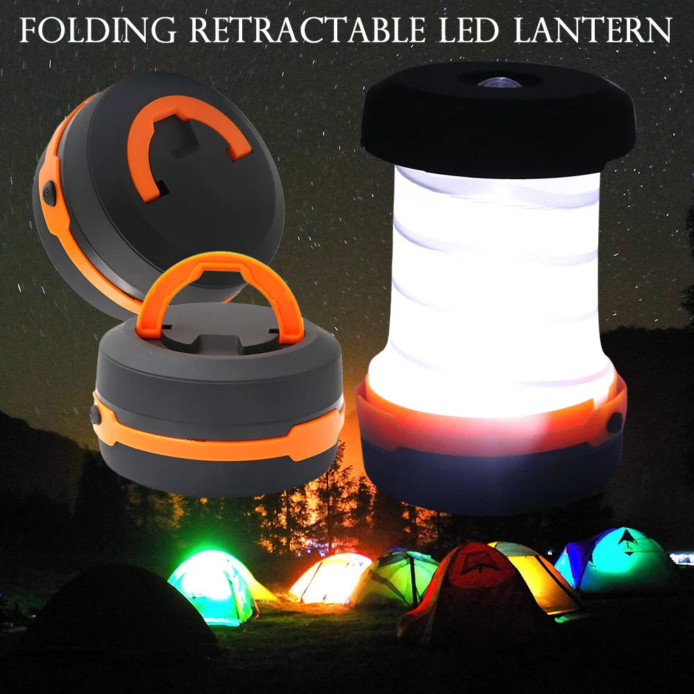 

Outdoor Led Tent Camping Lamp Flashlight Retractable LED Lantern For Hiking Emergencies Lighting Folding Torch Camping light D25