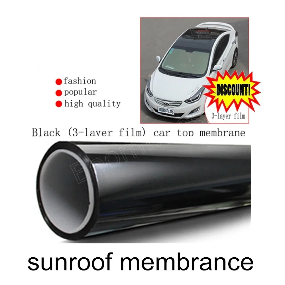 Image car panoramic sunroof film layer 3 air guiding light change color black roof membrane roof membrane roof membrane hot sale