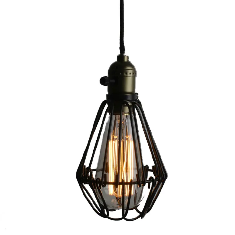

Black cable Unique American Style edison pendant Light,Vintae Bird Cage Decoration Pendant Lamp E27/E26 110V/220V 2 COLOR