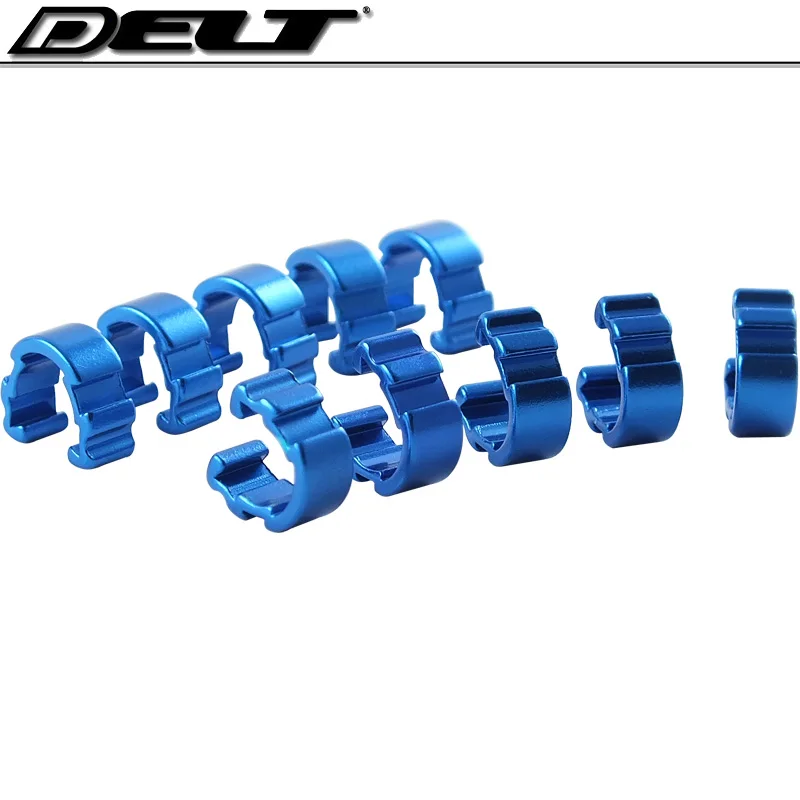 10 шт. велосипедная обмотка гибкого троса ручного тормоза C клипса сплава шланга руководство черный синий красный желтый зеленый