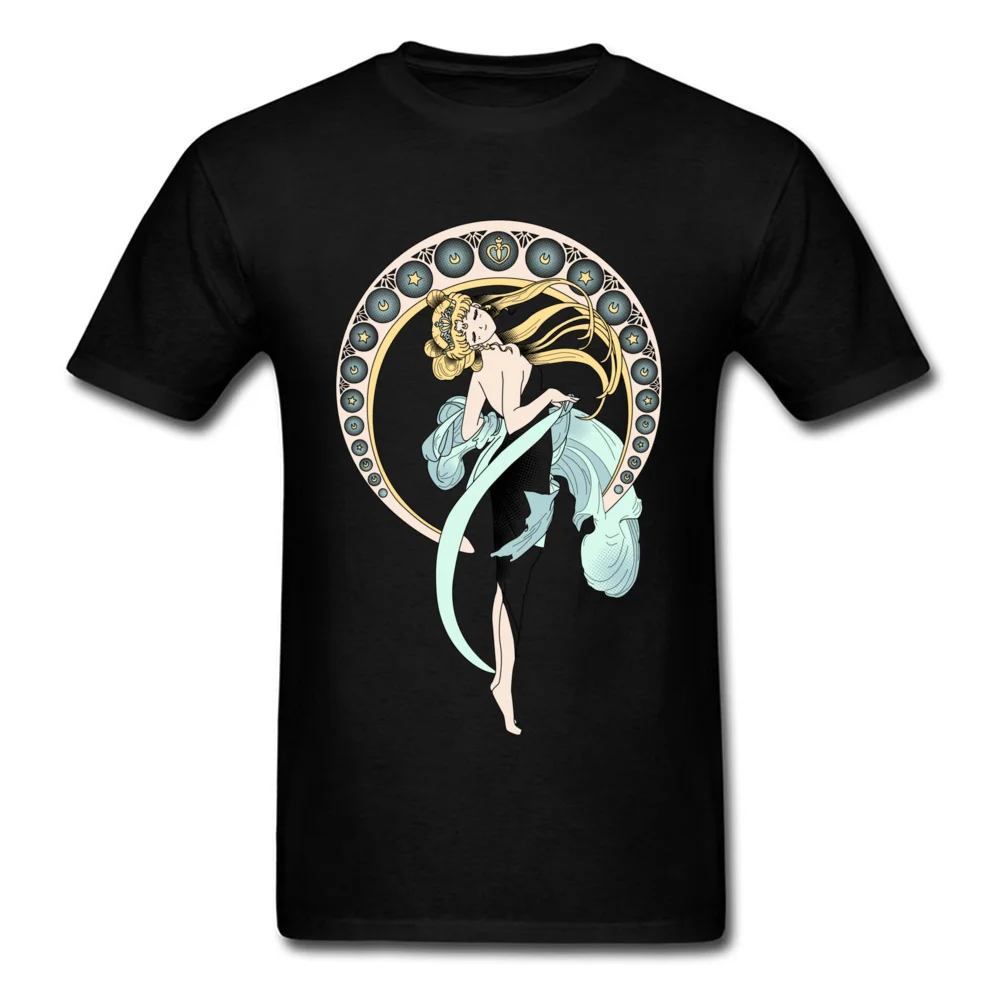 Sailor Moon NewArt T-shirts for Men Classic Father Day Tops T Shirt Short Sleeve 2018 Fashion Custom Tee Shirts Crew Neck Cotton Sailor Moon NewArt black
