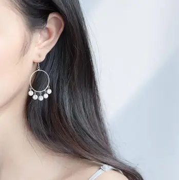 

Hyperbole Silver Earrings 100% 925 Sterling Silver Drop Earrings Silver Jewelry with Cubic Zirconia