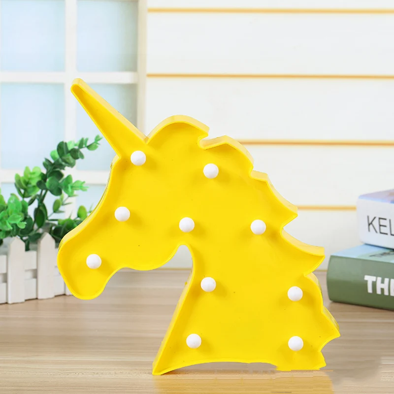  Night Light Unicorn Lamp LED Unicornio Head Children's Night Light 3D Colorful Lamps For New Year G - 32858002062