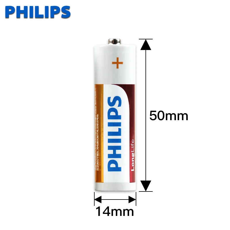 Philips 4 шт. карбоновая сухая батарея AA 1,5 V Baterias для камеры Калькулятор сигнализации