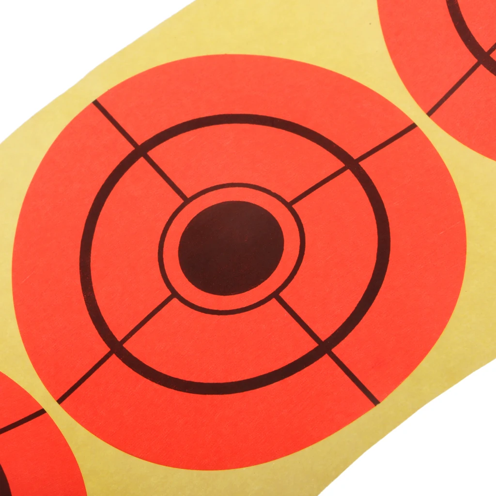 250 Pieces Shooting Target Self Adhesive 3 inch Paper Target Sticker Fluorescent Orange For Training