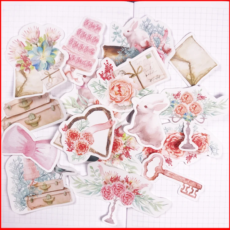 17 шт. розовый винтажный персонализированный альбом для стикеров Скрапбукинг