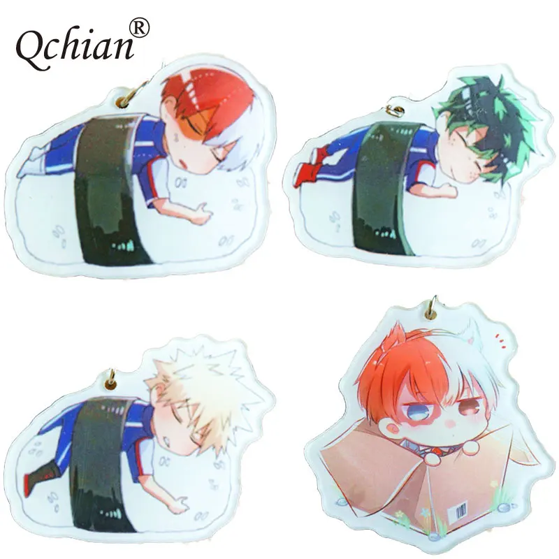 

Cute Boku No Hero My Hero Academia Key Chain Acrylic Cartoon Key Ring New Hot Keychain Keyring Accessories