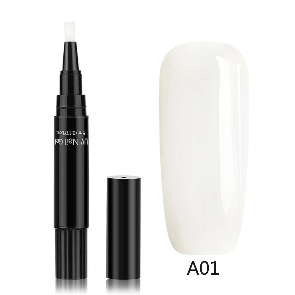 

3 In 1 Gel Nail Varnish Pen Glitter Colors Gel Nail Easy To Use UV Nail Art New Product One Step Nail Polish Pen