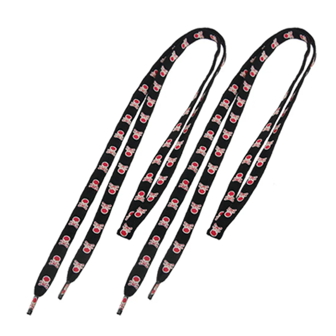 

UXCELL Skull Pattern Sneakers Sports Replacement Flat Shoelaces String