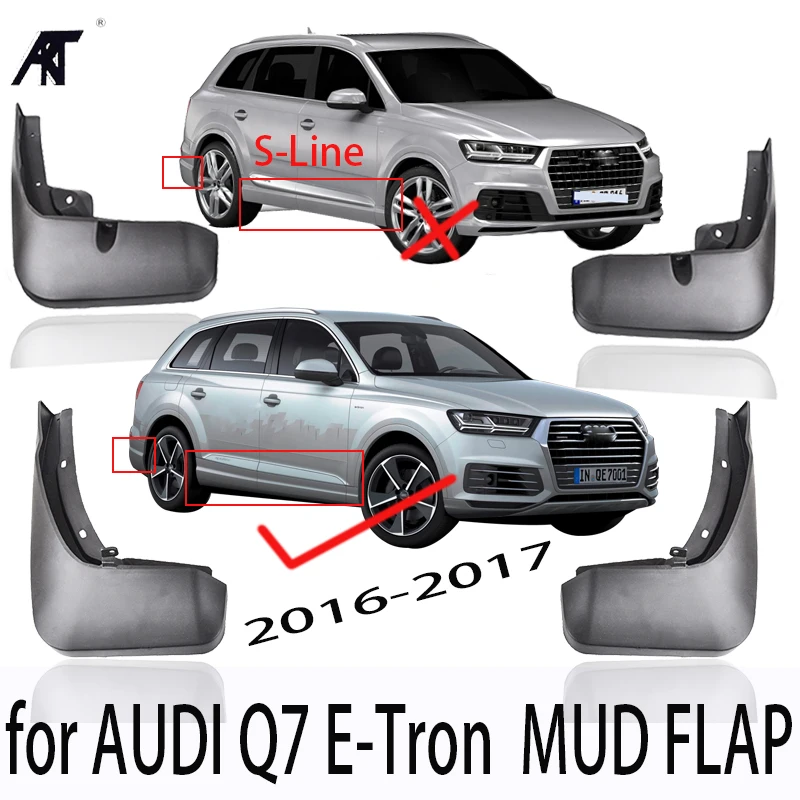 Backar автомобильные передние и задние брызговики для 2016 2017 Audi Q7 Брызговики аксессуары всплеск защитные крылья Брызговики 1 комплект из 4