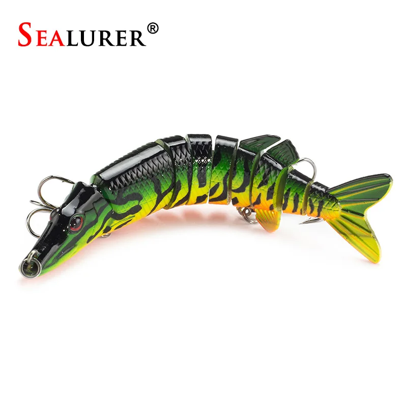 12.5 سنتيمتر 20 جرام 9-segement إيسكا الاصطناعي بايك إغراء موسكي الصيد السحر Swimbait Crankbait الطعم الثابت ملحقات صيد سمك