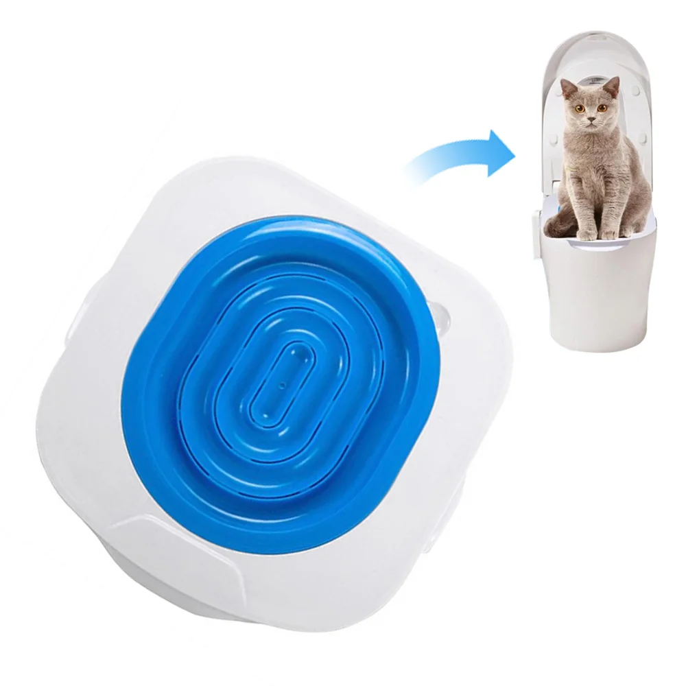 

PUGGA Plastic Cat Toilet Puppy Cat Training Kit Litter Box Pet Toilet Trainer Kit Litter Tray Box Pet Cleaning Supply Training