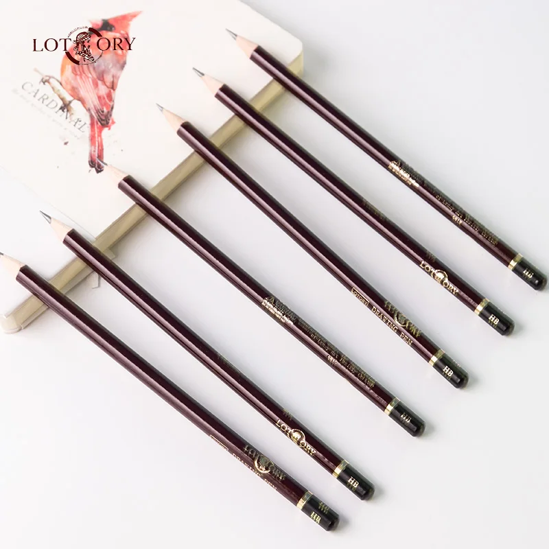 

12PCS LOTORY Drawing Pencil Sketch Soft Carbon Pencil Sketch Pencil 2H 2B 4B 8B 12B 14B