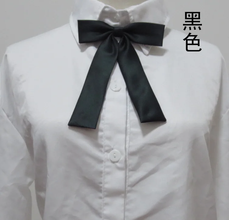 Kesebi школьная форма для студентов, базовый галстук-бабочка для женщин, однотонная японская форма, галстуки-бабочки, Повседневные Классические Галстуки для девочек - Цвет: black