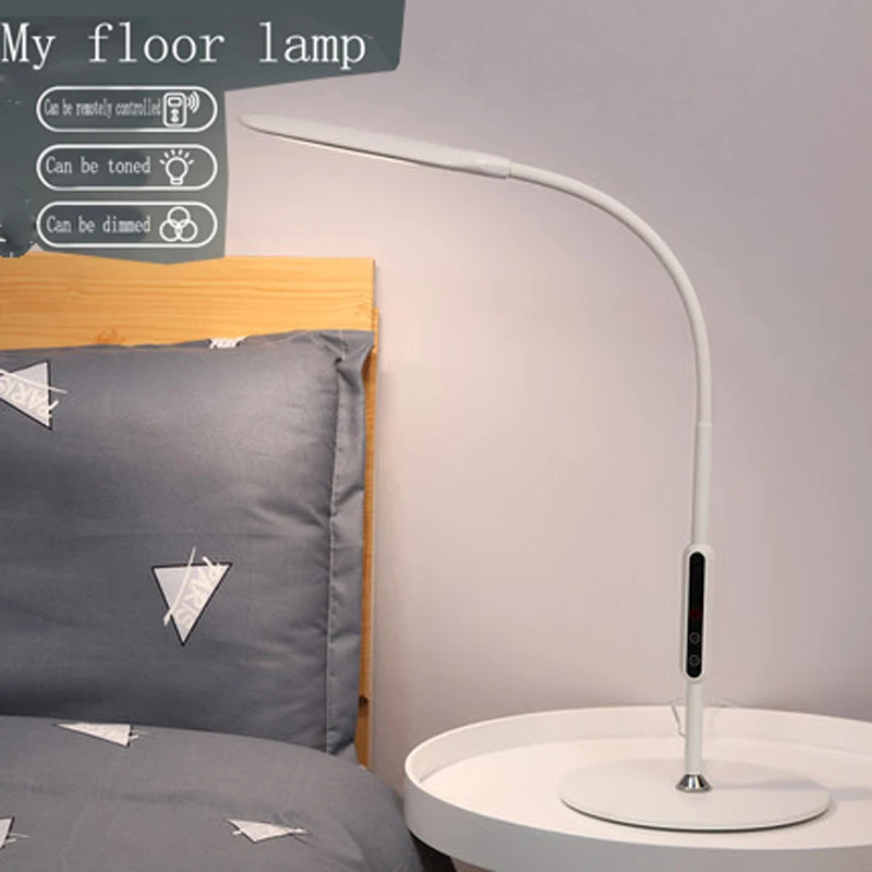 LED 9W intelligent remote control bedroom bedside lamp touch five speed