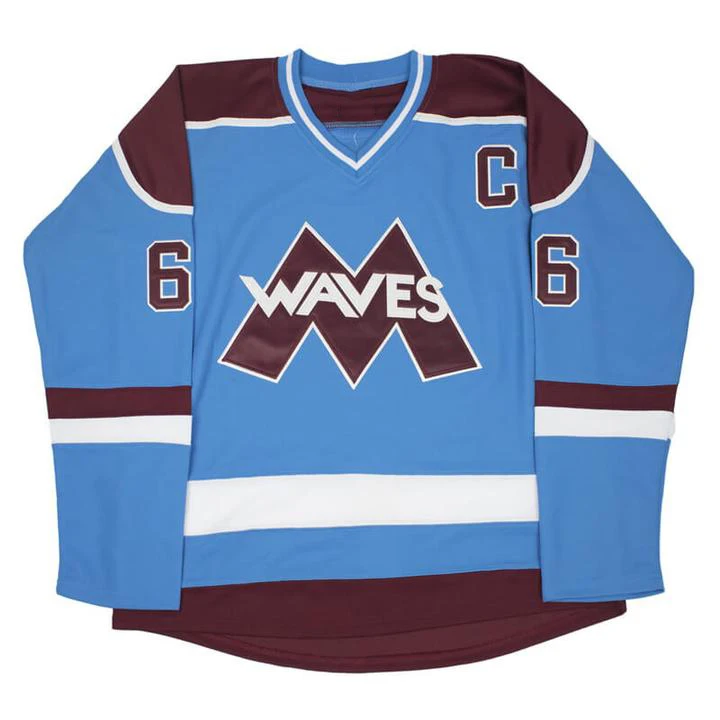 

Custom Design DIY Ice Hockey Jersey Gordon Bombay #66 Minnehaha Waves Mighty Ducks Movie Jersey Design DIY Your Own Team T-Shirt