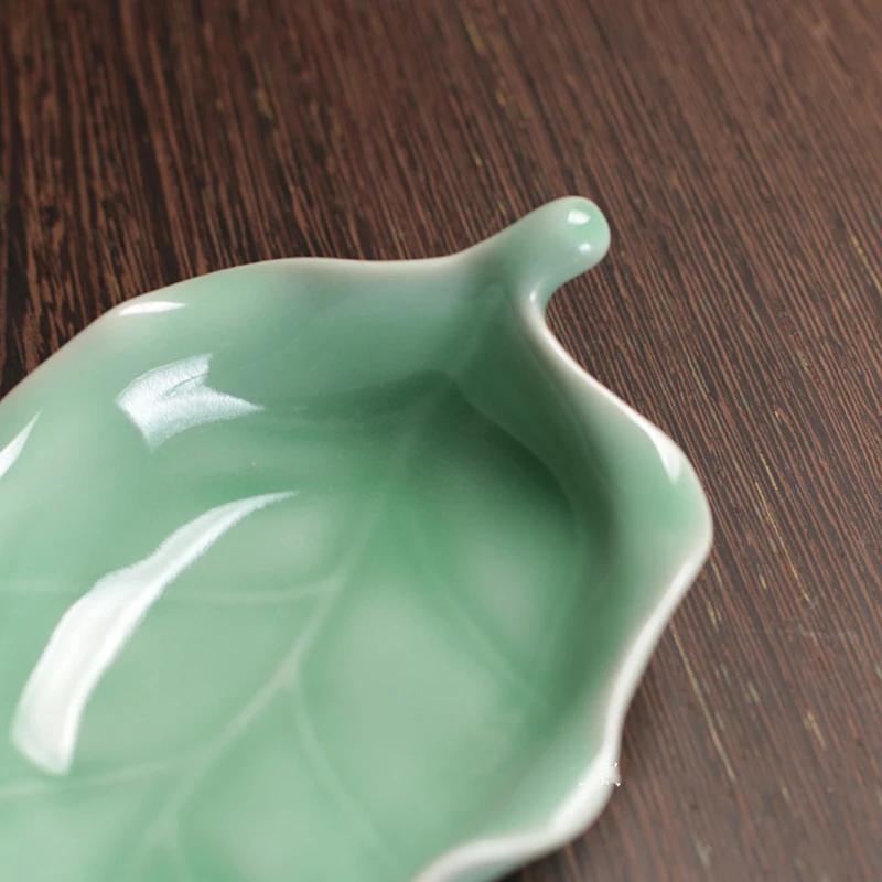 Longquan Celadon художественная чайная ложка в форме листа чайный держатель листьев китайский чайный набор кунг-фу аксессуары чайная посуда ча он бобы орешки ложка