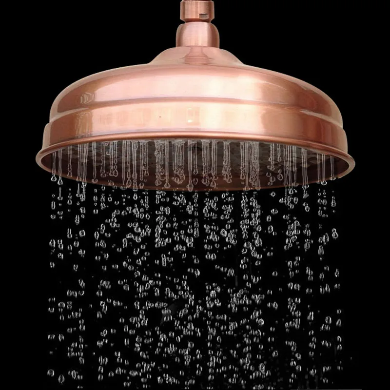 Cabeça de Chuveiro de Cobre Cabeça de Chuveiro Cabeça de Chuveiro do Banheiro Antigo Vermelho 8 Polegada Rodada Chuvas do Banheiro Rain Shower Ksh054