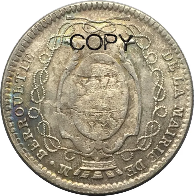 

1783 FRANCE Berrouette Mayor of Nantes Silver Token 90% Silver Copy Coin