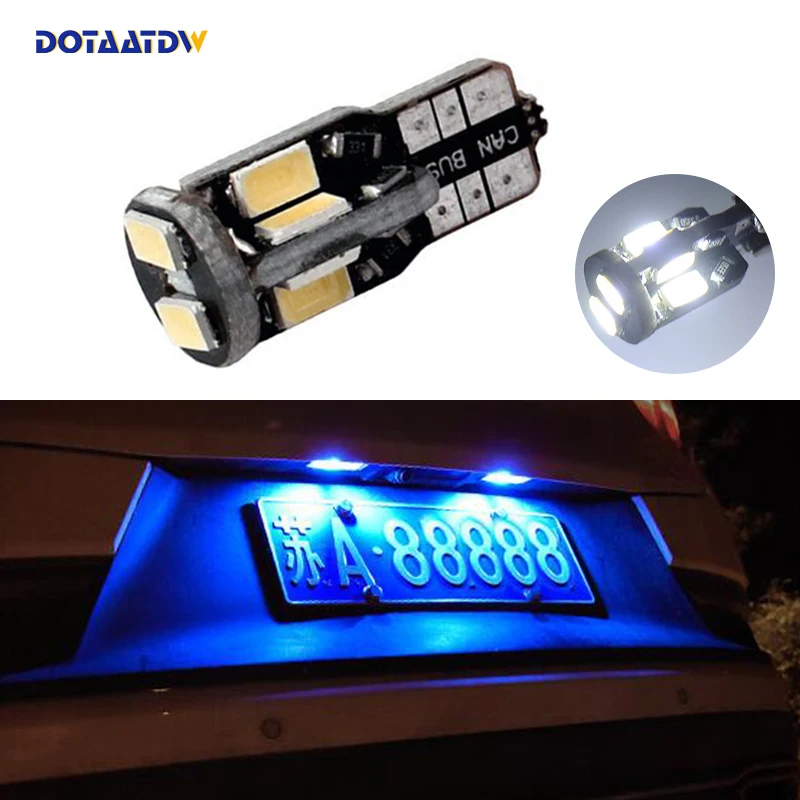 

DOTAATDW 1x T10 SMD 5630 Car LED License Plate Auto Canbus Light W5W 168 194 For Peugeot 206 207 306 307 406 407 308 5008
