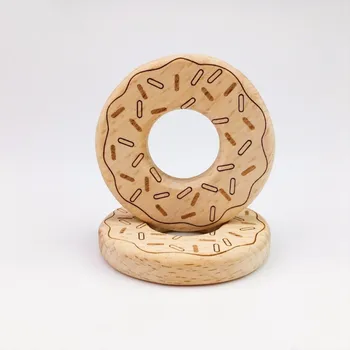 

Beech Wood Donuts 5pcs Baby Room Decoration Accessories DIY Children Toys Gifts Creative Nursing Teething Pendants